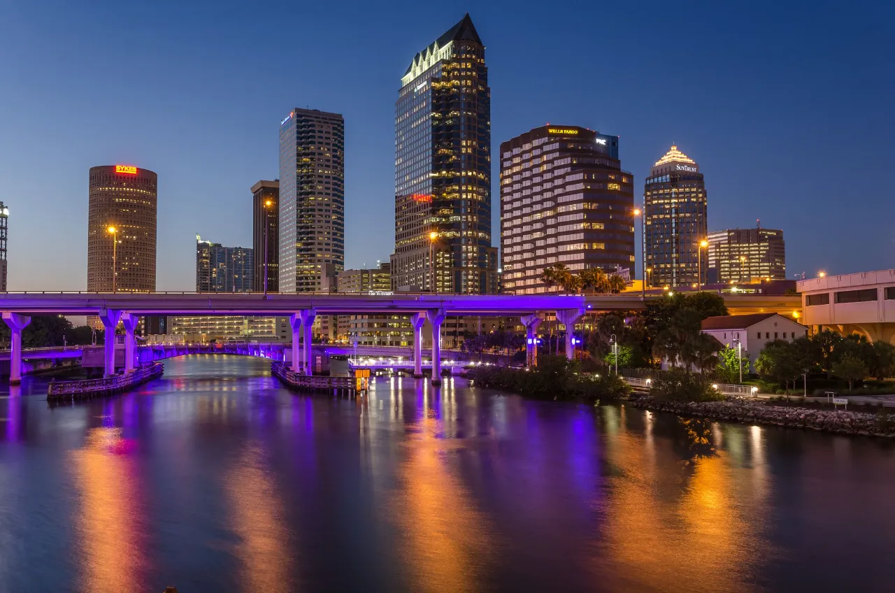 Tampa Bay Skyline at Night